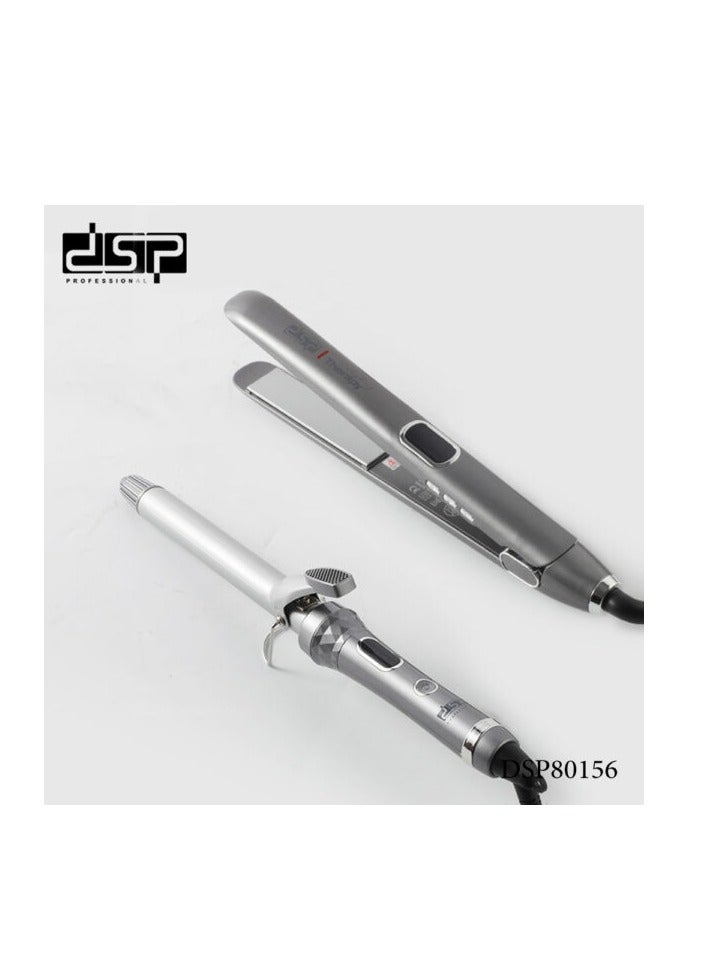 DSP 2 in 1 Hair Curler & Straightener Styling Set | 6 Heat Levels | LED Temperature Display | Model 80156 - Image 5