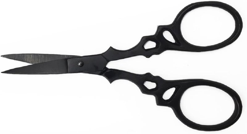 Badass Beard Care Beard  Mustache Stainless Steel Trimming Scissors For Men  Extremely Sharp and Durable Black