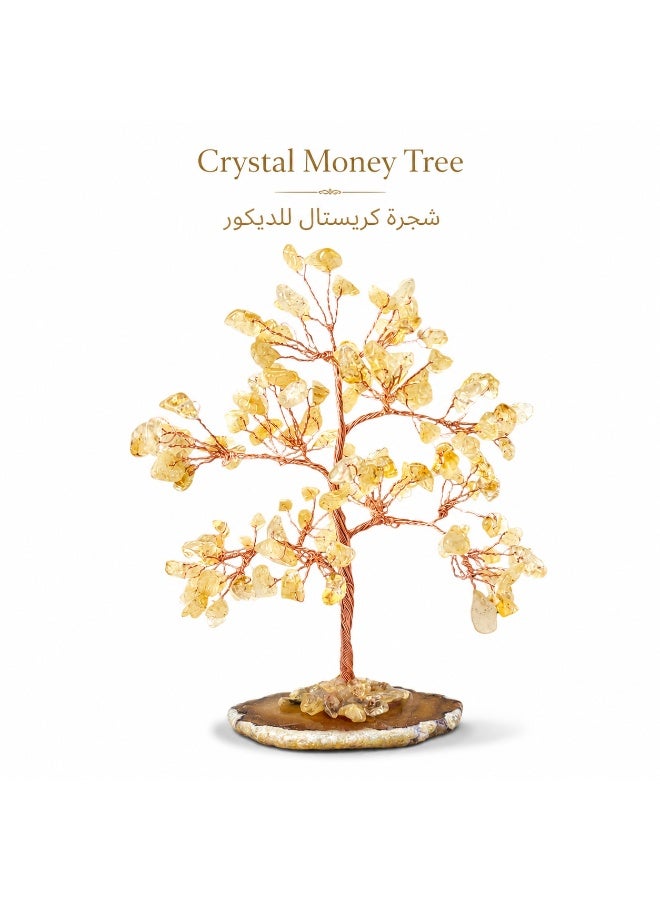 شجرة الحياة من حجر السترين الطبيعي - شجرة المال لفنغ شوي - هدايا طاقة إيجابية لجذب الحظ والثروة - Image 1