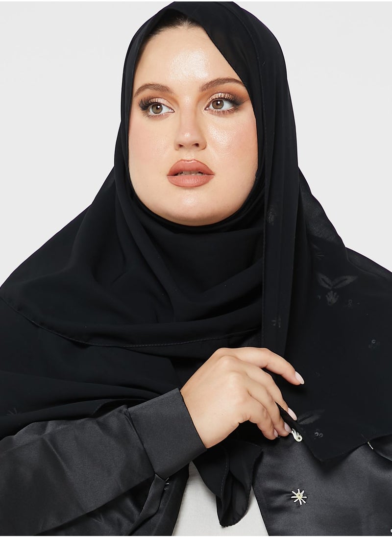 Hayas Closet Curve - Embellished Puff Sleeve Abaya - Image 1