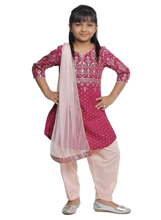 BIBA GIRL PRINTED RELAXED KID(KW3848_PLUM_5)