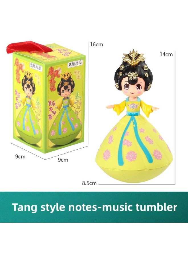 Cartoon Datang Music Tumbler Creative Ornaments Poet Doll Souvenir Doll Stall Supply Manufacturers Direct Supply-Color:103 Little Sister Music Tumbler-Spring-Height:16*9*9 - Image 1