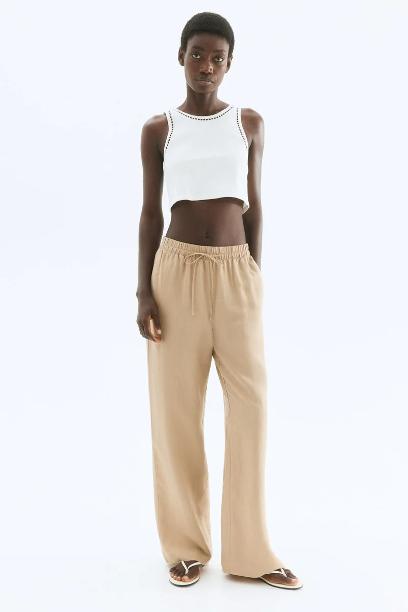 H&M Linen-blend trousers