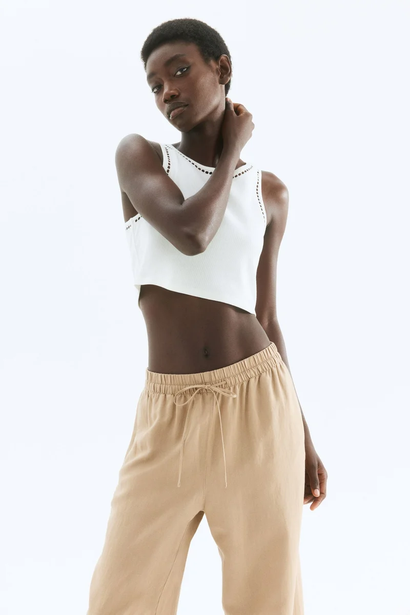 H&M Linen-blend trousers