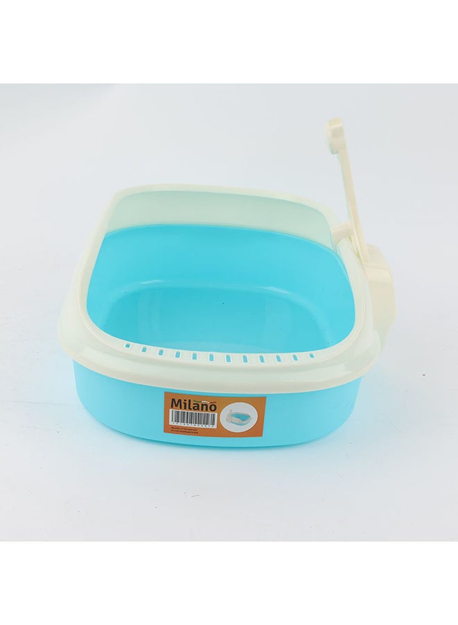 milano طقم صندوق فضلات ميلانو مع ملعقة وغطاء - صينية فضلات مغلقة للتحكم في الروائح مغطاة للقطط الداخلية، سهلة التنظيف، بلاستيك متين، تصميم خالي من الفوضى، حجم كبير L40XW29XH13.5Cm - Image 3