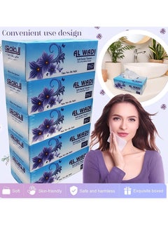 Alwadi Soft Facial Tissue Boxes 5 Pack (850 Sheets Total) - Disposable Facial Travel Tissues Boxes, 2 Ply, 170 Sheets each for Car, Household, Kitchen, School and Bathroom  - Image 2