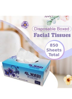 Alwadi Soft Facial Tissue Boxes 5 Pack (850 Sheets Total) - Disposable Facial Travel Tissues Boxes, 2 Ply, 170 Sheets each for Car, Household, Kitchen, School and Bathroom  - Image 5