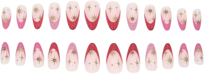 JUSTOTRY 24 Pcs Black French Tip Press on Nails Short DesignsGlossy Nude False Nails SquarePretty Stick on Nails for Women and TeensSquoval Fake Nails for Nails Art - Image 2