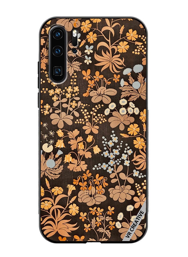VR CREATIVE Protective Case Cover For Huawei P30 Pro Brownie Flower Design Multicolour - Image 1