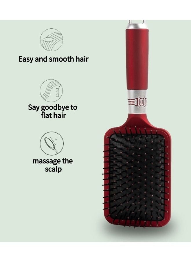 Super - 3-Piece Hair Comb Set Scalp Massage Comb Set with Wide Tooth Comb and Grooming Comb  for Women Men and Kids Reduce Frizz and Massage Scalp Red - Image 1