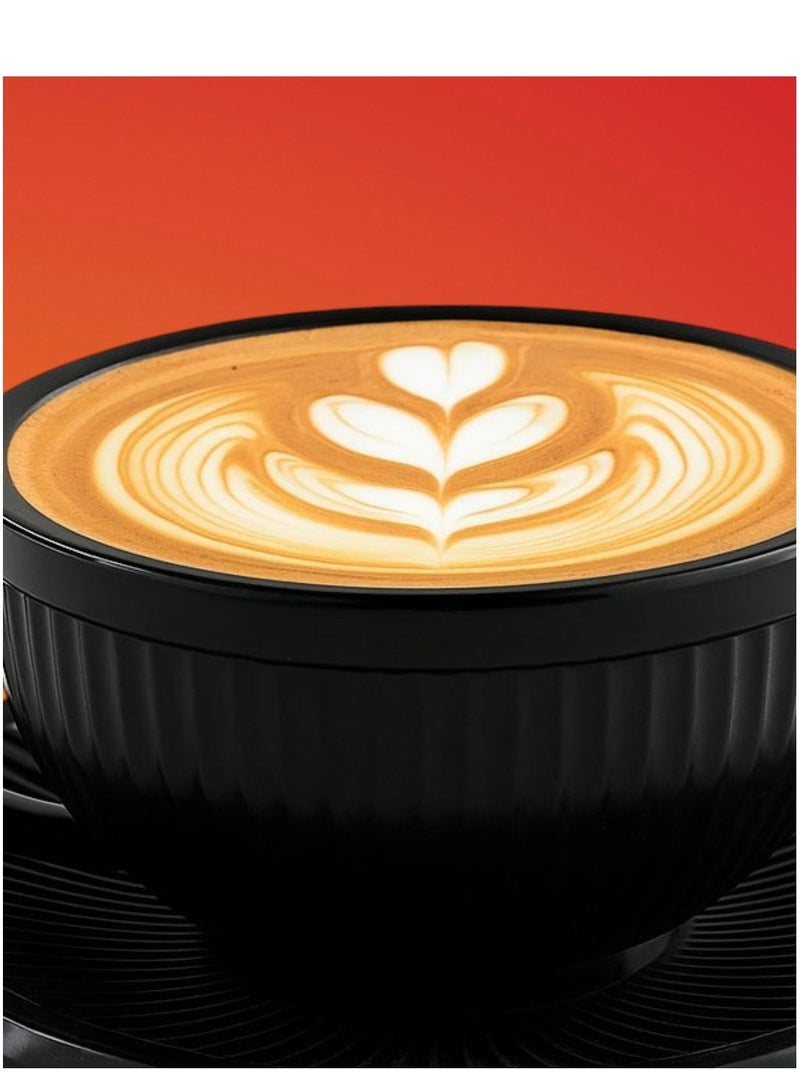 فنجان مع طبق من البورسلين عالي الجودة سعة 280 مل باللون الأسود ليعكس لمسة فاخرة من الرقي والفخامة - Image 4