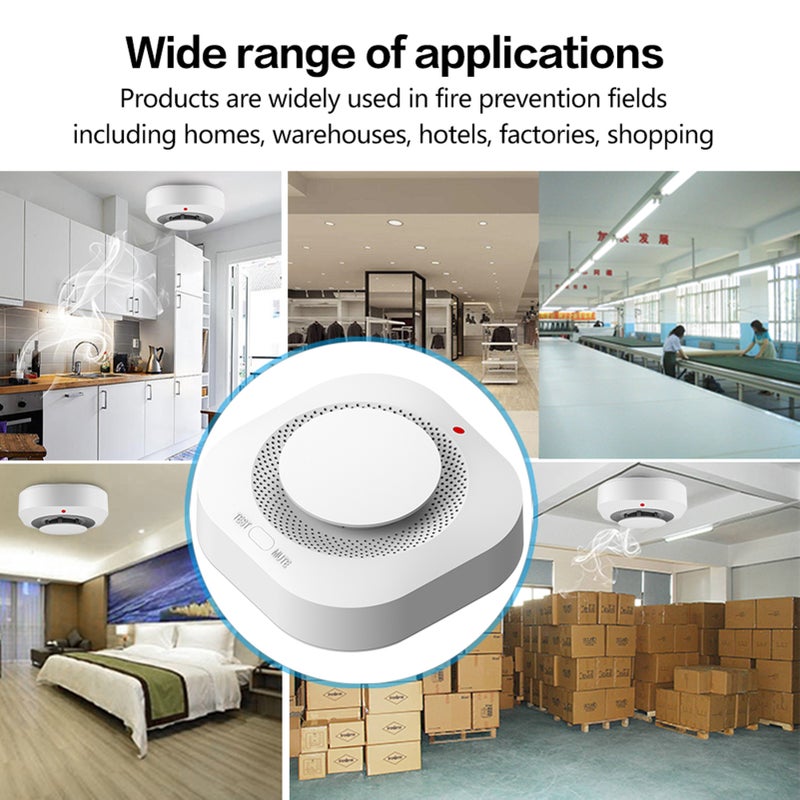 TUYA Smoke Detector Wireless White Color Smoke Sensor Highly Sensitive alarm fire for Home Alarm System - Image 3