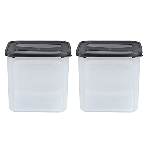 Cutting EDGE Modular Plastic Container Set of 2-4500ml, BPA-Free & Leak-Proof, Stackable & Nestable, Reusable Food Organizers For Kitchen, Pantry, Fridge & Meal Prep (Black) - Image 5