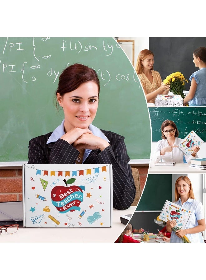 10 Pieces Best Teacher Appreciation Gifts For Women 20 Oz Wine Tumbler Back To School Gifts For Teachers Personalized Teacher Appreciation Day Gifts With Cosmetic Bag Thank You Basket Box  - Image 3