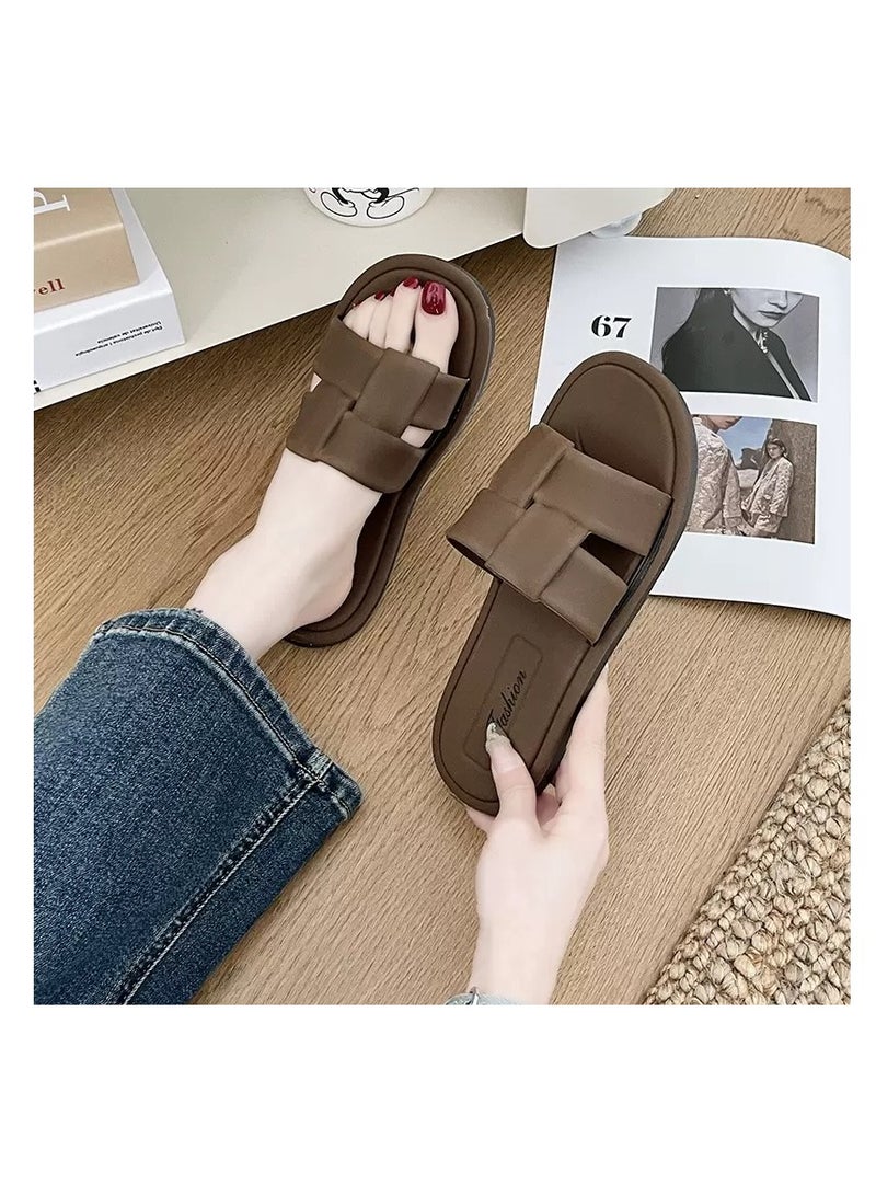 Women Slippers Outdoor And Indoor Flat Non Slip Casual Slippers For Ladies - Image 2