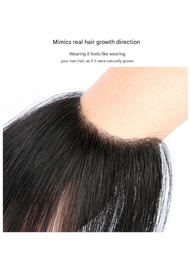 Estelle Hand Woven Invisible Biological Scalp Wig Piece Ladies Forehead Hairline Wig Patch Hair Piece Real Hair Natural Color - Image 3