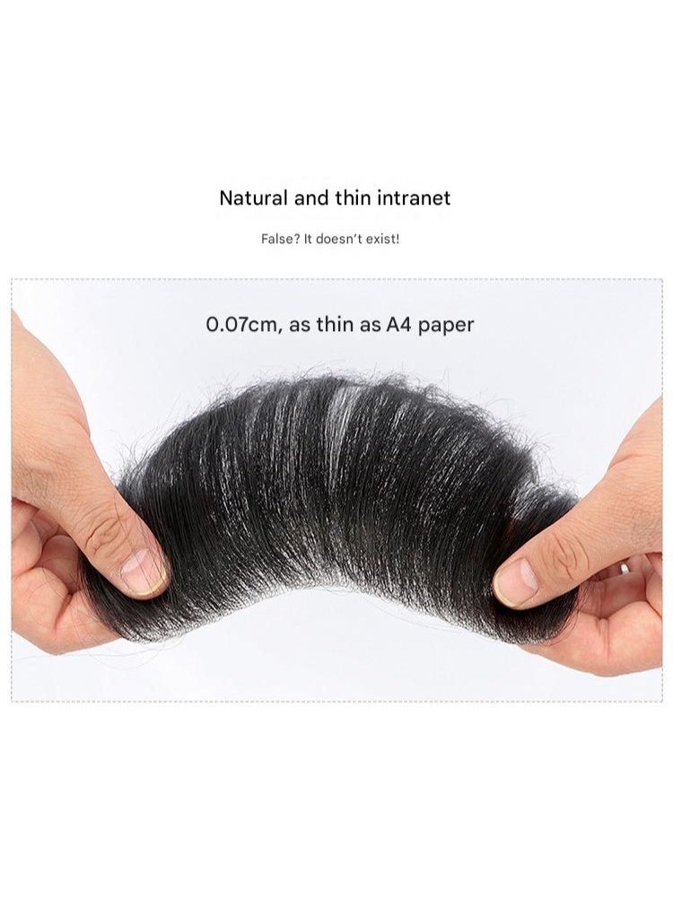 Estelle Hand Woven Invisible Biological Scalp Wig Piece Ladies Forehead Hairline Wig Patch Hair Piece Real Hair Natural Color - Image 2
