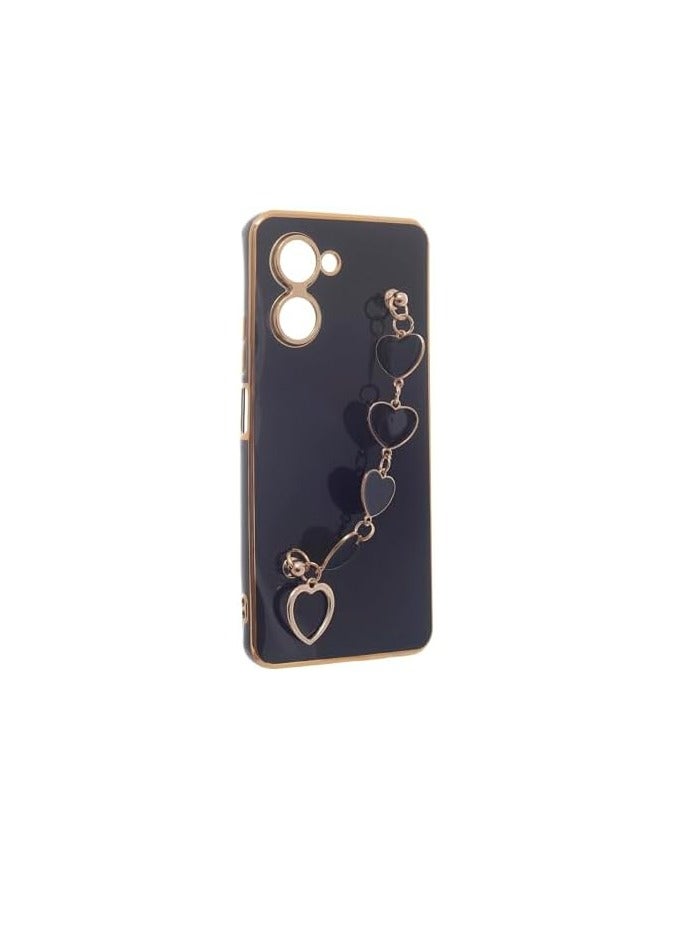 With Series Plastic Back Cover for Realme C33 - Black - Image 1