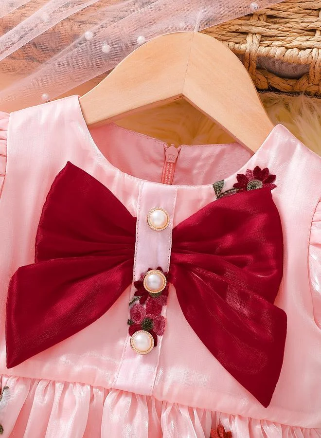 Take Two  Girls Pink Embellished Organza Dress for Women | Best Price UAE