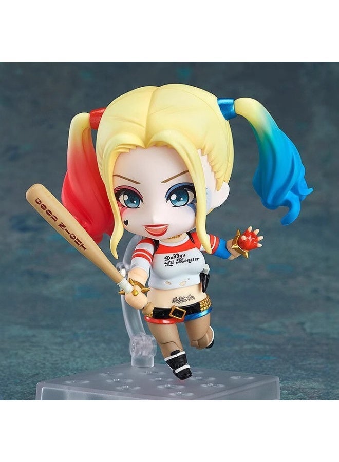 Harley Quinn movable replacement Face doll model decoration desktop decoration toy gift for family and friends(height 10 cm) - Image 2