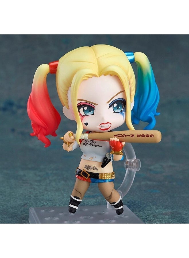 Harley Quinn movable replacement Face doll model decoration desktop decoration toy gift for family and friends(height 10 cm) - Image 3