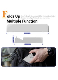 KASTWAVE Compatible For ROG Ally Kickstand, MultiAngle Adjustable Asus Ally Kickstand With AntiSlip Pads Foldable And Portable Stand Base For Asus ROG Ally Handheld 2023 Accessories, White  - Image 4