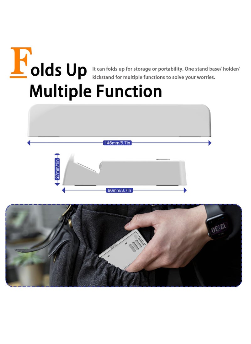 KASTWAVE - Compatible For ROG Ally Kickstand, MultiAngle Adjustable Asus Ally Kickstand With AntiSlip Pads Foldable And Portable Stand Base For Asus ROG Ally Handheld 2023 Accessories, White - Image 1