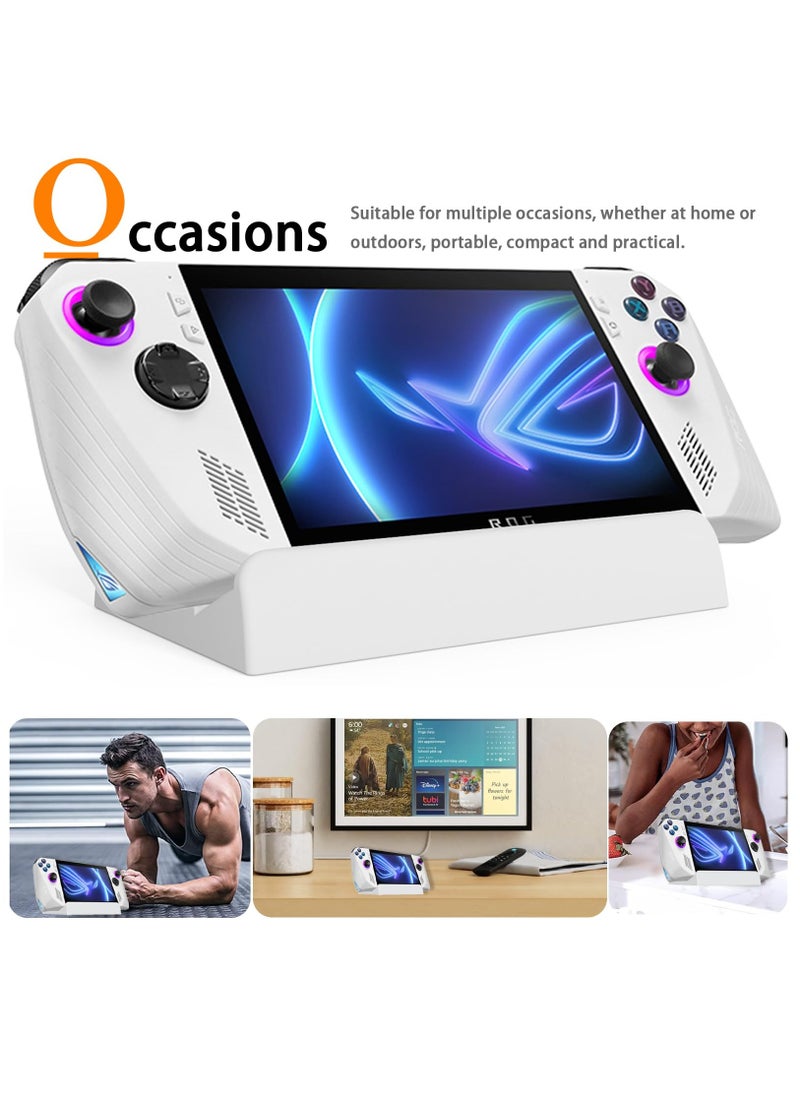 KASTWAVE - Compatible For ROG Ally Kickstand, MultiAngle Adjustable Asus Ally Kickstand With AntiSlip Pads Foldable And Portable Stand Base For Asus ROG Ally Handheld 2023 Accessories, White - Image 1