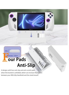 KASTWAVE Compatible For ROG Ally Kickstand, MultiAngle Adjustable Asus Ally Kickstand With AntiSlip Pads Foldable And Portable Stand Base For Asus ROG Ally Handheld 2023 Accessories, White  - Image 5