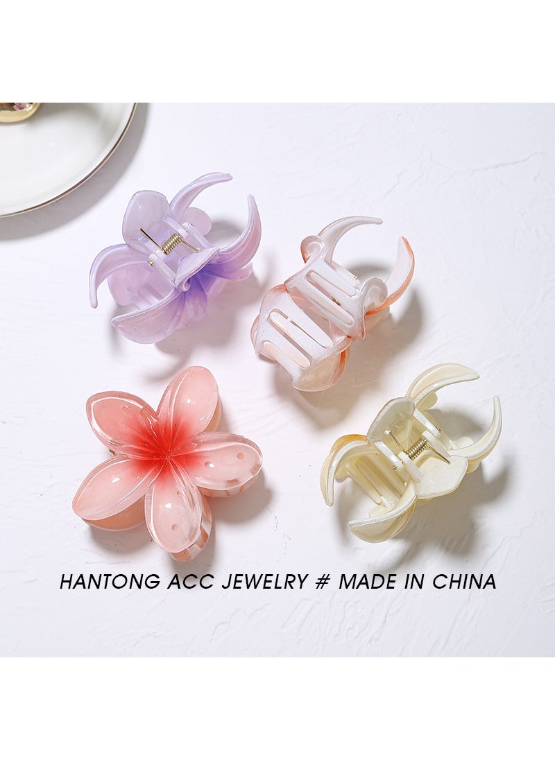 Generic Elegant Lily Hair Claw Clip Korean Style Medium Tail Clamp 3# Yellow  - Image 5