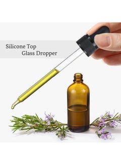 Aozita 4 Pack, 4Oz Amber Glass Dropper Bottles With 1 Funnel & 4 Lables - 120Ml Dark Brown Tincture Bottles With Eye Droppers - Leakproof Travel Bottles For Essential Oils, Liquids  - Image 4