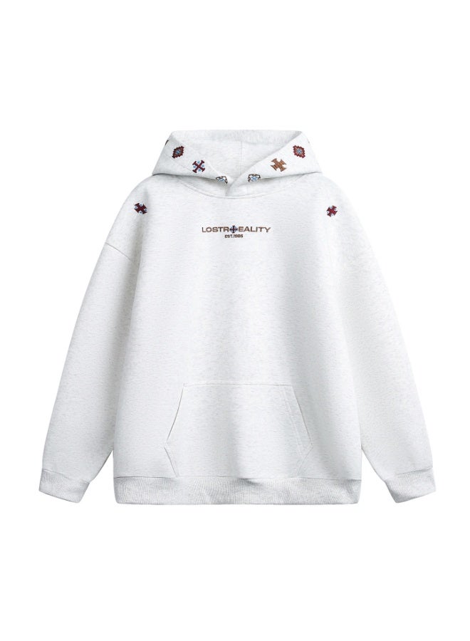 NIBEMINENT Trendy Cotton Hoodies & Sweatshirts for Men Autumn  Loose Embroidered Pattern Hoodie Spring Long-sleeved Top - Image 1