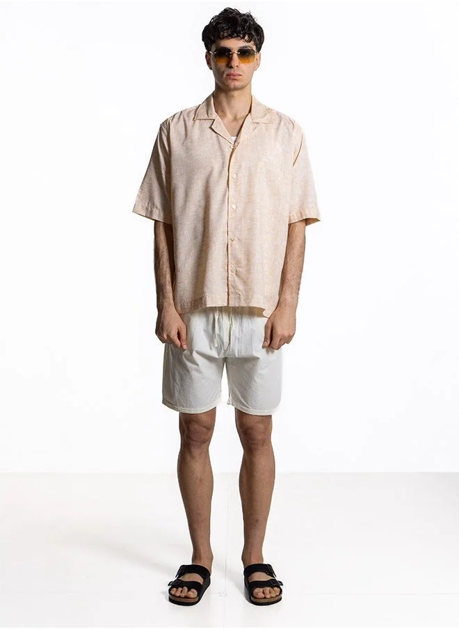 Shapes  TEXTURED LINEN BLEND SHIRT for Men | Best Price UAE