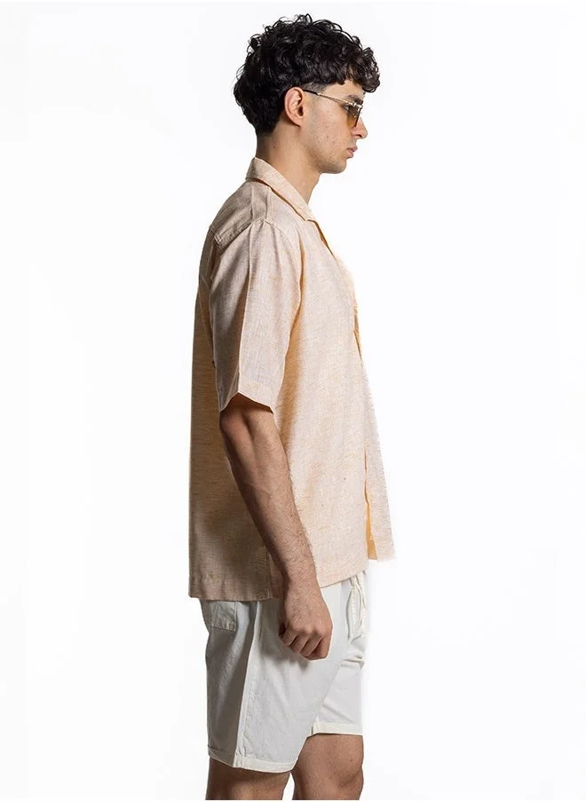 Shapes  TEXTURED LINEN BLEND SHIRT for Men | Best Price UAE