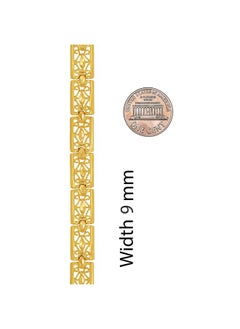 Lifetime Jewelry LIFETIME JEWELRY Filigree Bracelet for Women and Men 24k Real Gold Plated Charm (Gold, 8)  - Image 5