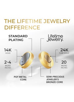 Lifetime Jewelry LIFETIME JEWELRY Filigree Bracelet for Women and Men 24k Real Gold Plated Charm (Gold, 8)  - Image 4
