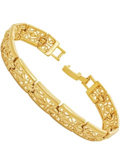 Lifetime Jewelry LIFETIME JEWELRY Filigree Bracelet for Women and Men 24k Real Gold Plated Charm (Gold, 8)  - Image 1