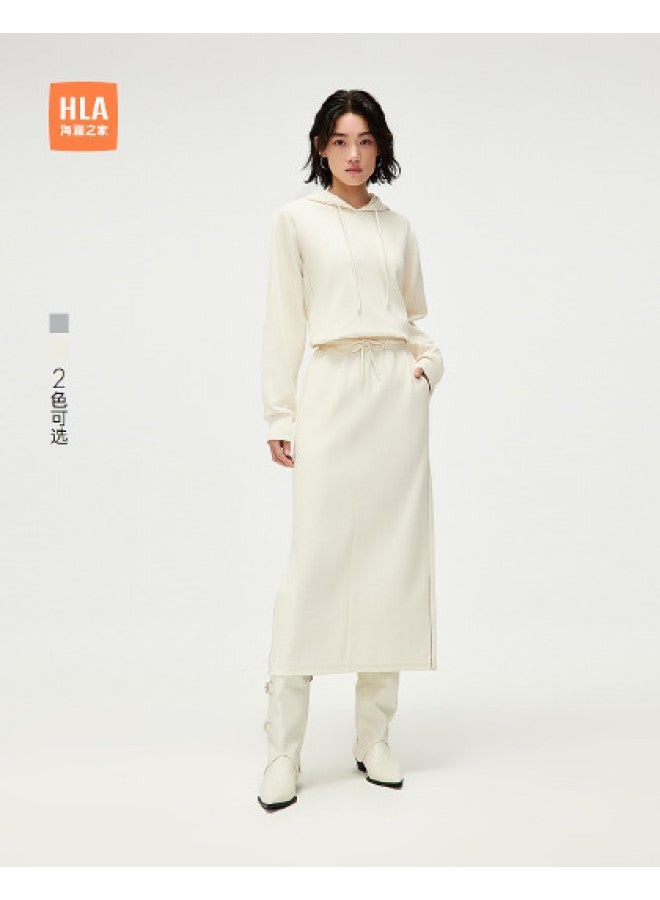 HLA 25 تنورة مستقيمة برباط مرن على الخصر ربيعية عصرية للسيدات بتصميم ميدي - Image 1