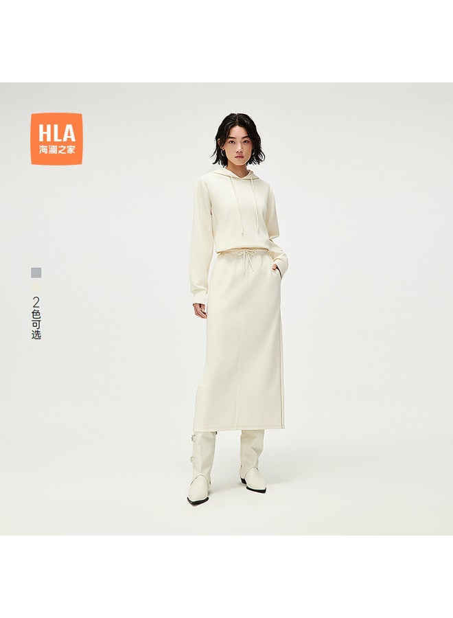 HLA 25 تنورة مستقيمة برباط مرن على الخصر ربيعية عصرية للسيدات بتصميم ميدي - Image 2