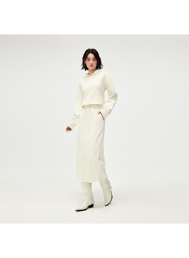 HLA 25 تنورة مستقيمة برباط مرن على الخصر ربيعية عصرية للسيدات بتصميم ميدي - Image 3