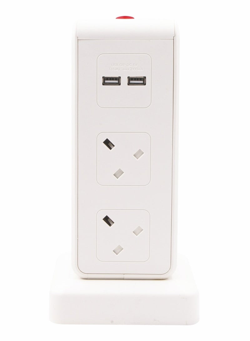 داتا زون توصيلة كهرباء برج من 10 مخارج 13 أمبير 5 متر  و 4 مداخل USB - Image 3