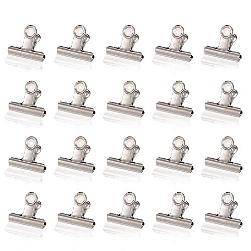 ReNext Metal Bulldog Clips, 1.25 Inches, Pack of 20 (Silver) - Image 1