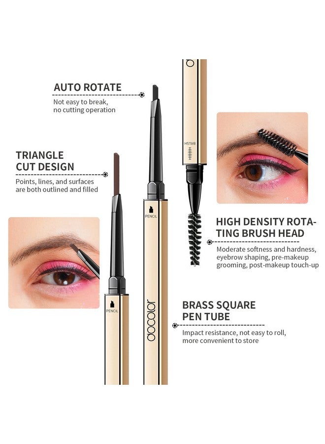 docolor Makeup Micro Brow Pencil Eyebrow Definer Pencil Ultra Fine Mechanical Pencil Soft Brown And Black2 Count - Image 3