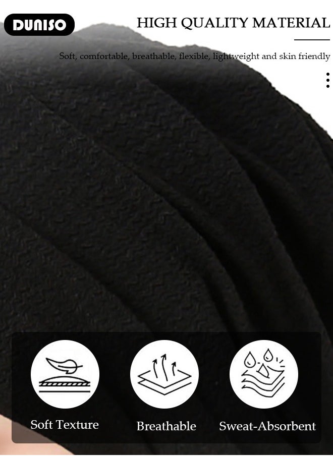 DUNISO Women Under Scarf Hijab Cap Beanie Hat Headband Islamic Hijab Hat Turban Muslim Inner Hijab Scarf Bottom Cap Soft Knit Cap Tube Cap for Women Girls  - Image 3