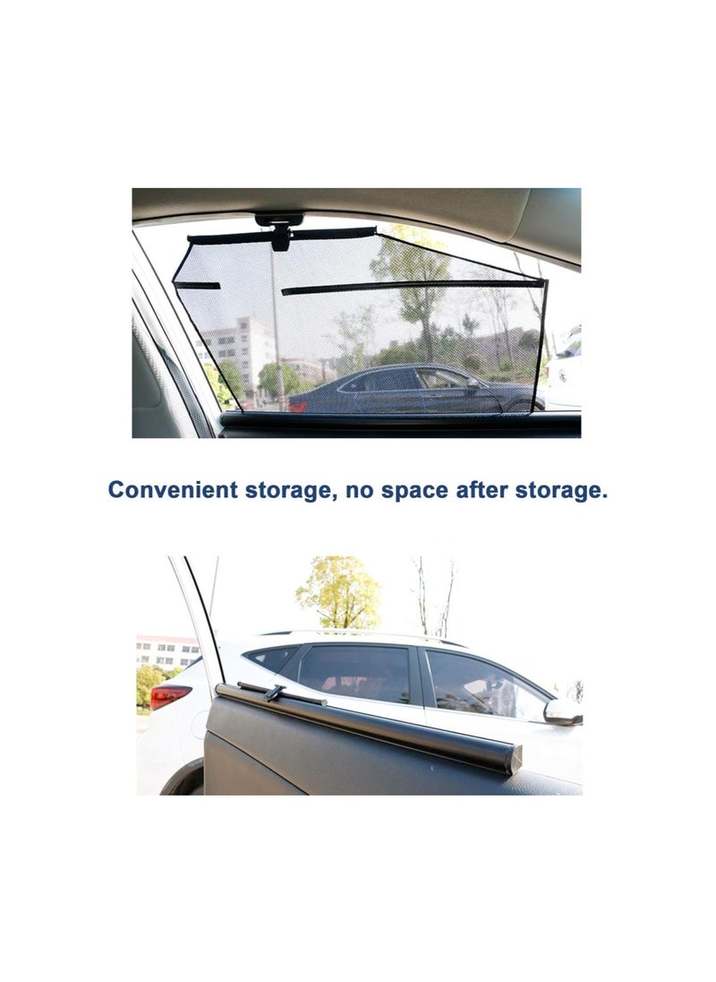 Generic - Universal Car Sun Shade Automatic Lifting Telescopic Curtains Keep Cool Suitable for Car Truck SUV(right back) - Image 1