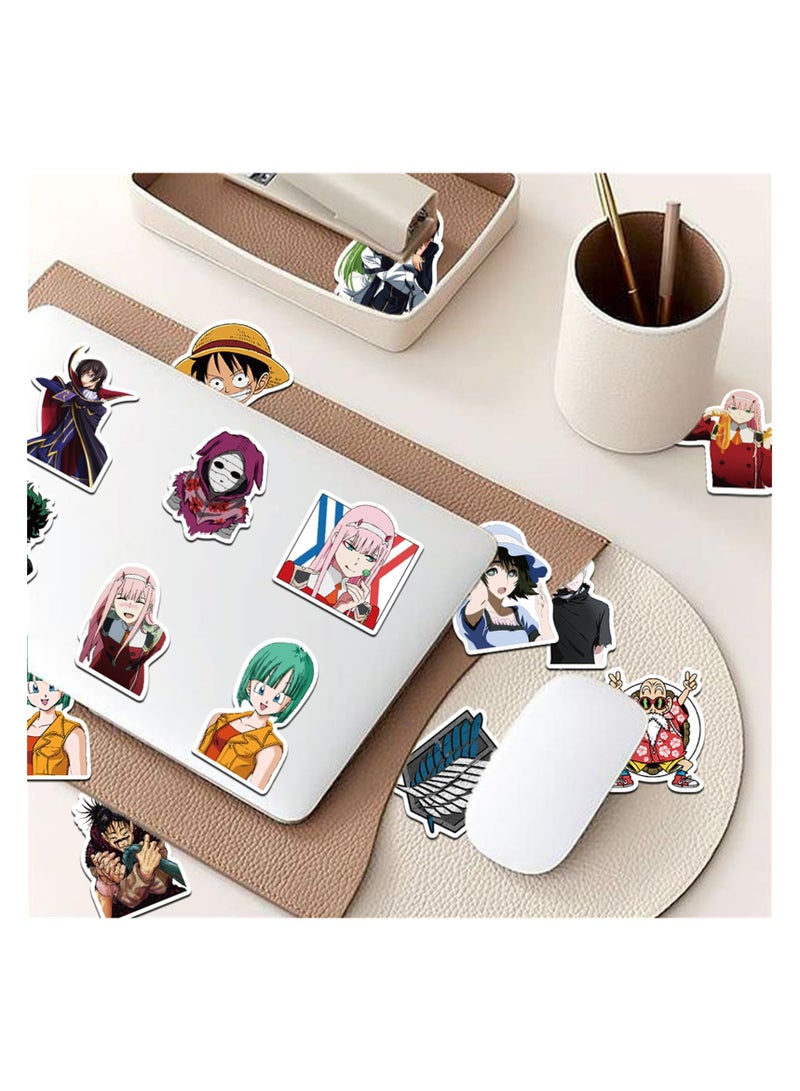 SYOSI Classic Anime Stickers, Cartoon Waterproof Vinyl Decals for Kids Teens Girls Boys, Mixed Anime Stickers for Water Bottle Laptop Guitar Car Luggage Skateboard, 50Pcs - Image 2
