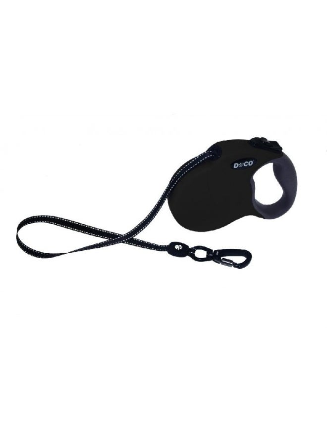 Doco All Day Adventure Retractable Leash[Color - Black, Size - M]