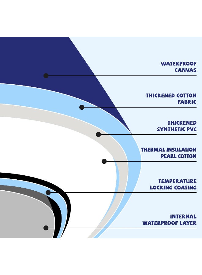 ZERIFAM Portable Bathtub for Adults, Large 140cm Foldable Soaking Bathing Tub for Adults, Freestanding Bathtub Family  SPA Collapsible Tub, Ideal for Hot Bath Ice Bath - Image 4