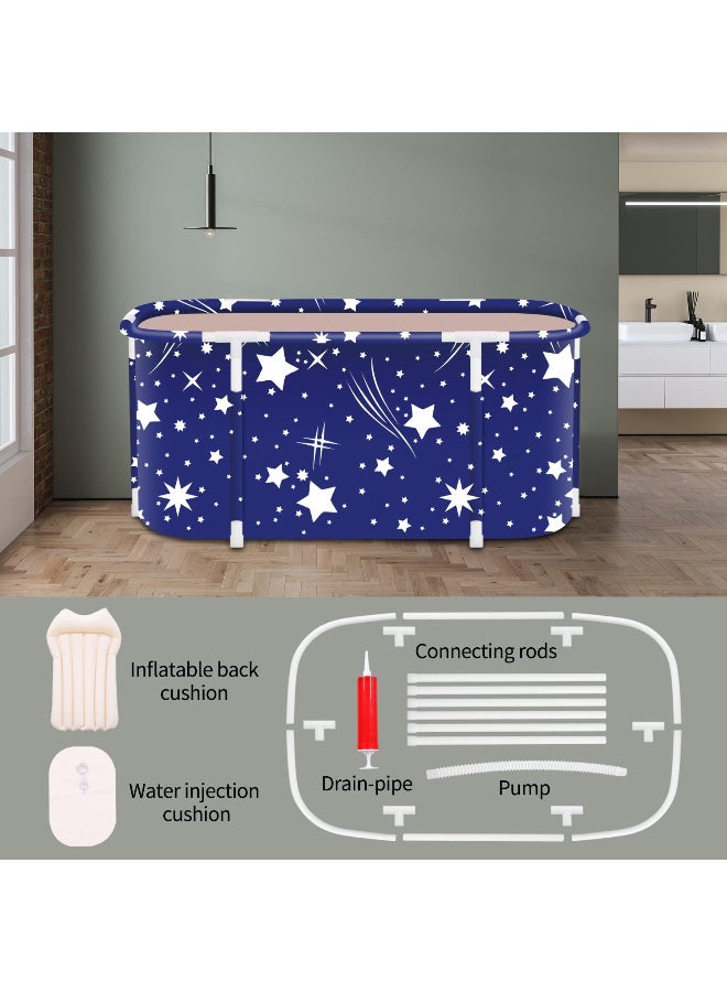 ZERIFAM Portable Bathtub for Adults, Large 140cm Foldable Soaking Bathing Tub for Adults, Freestanding Bathtub Family  SPA Collapsible Tub, Ideal for Hot Bath Ice Bath - Image 3