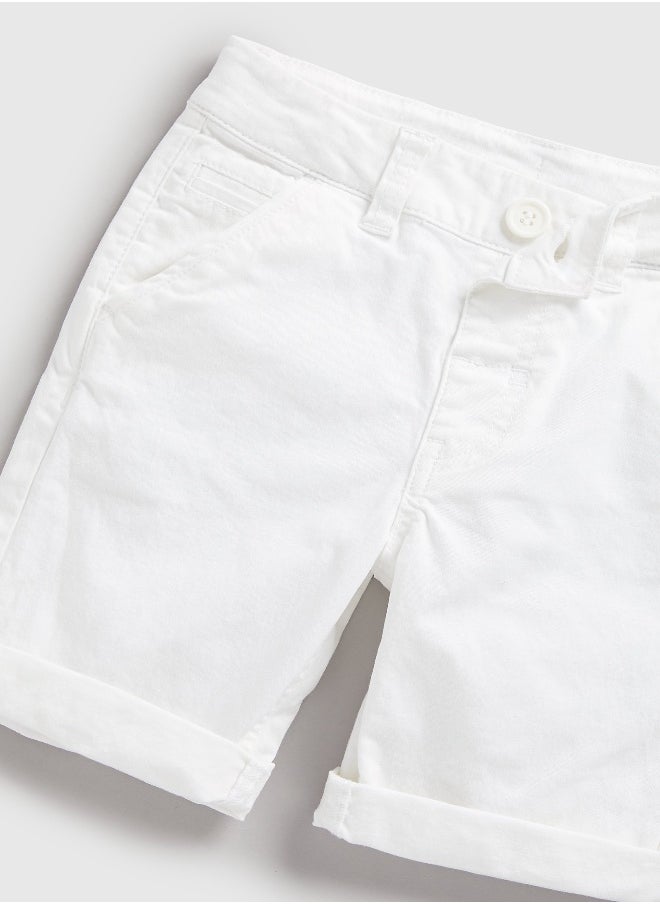 mothercare White Chino Shorts  - Image 2